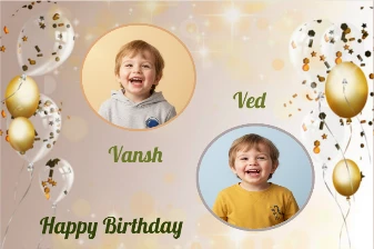 Use Twins Birthday Template